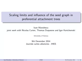Scaling limits and influence of the seed graph in  preferential attachment trees  Ioan Manolescu