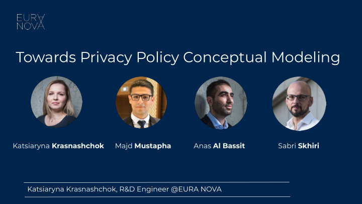 towards privacy policy conceptual modeling