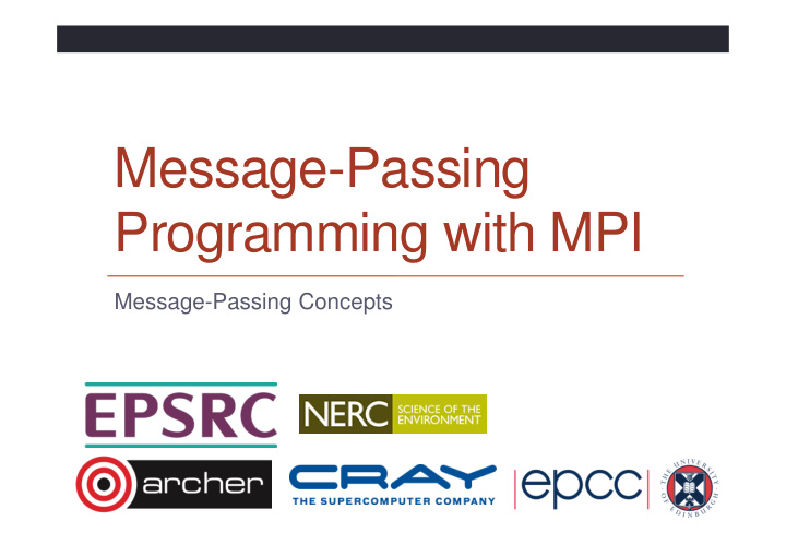 message passing programming with mpi