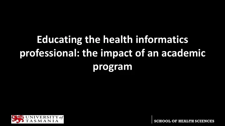 professional the impact of an academic