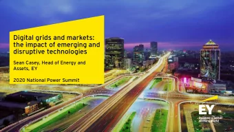 the impact of emerging and  disruptive technologies  Sean Casey, Head of Energy and  Assets, EY
