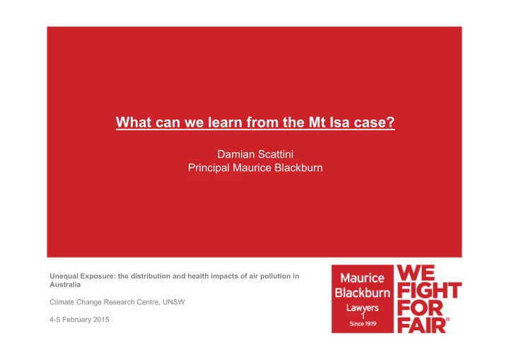 what can we learn from the mt isa case