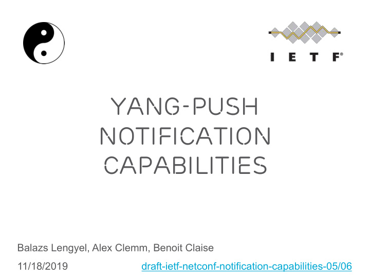 yang push notification capabilities