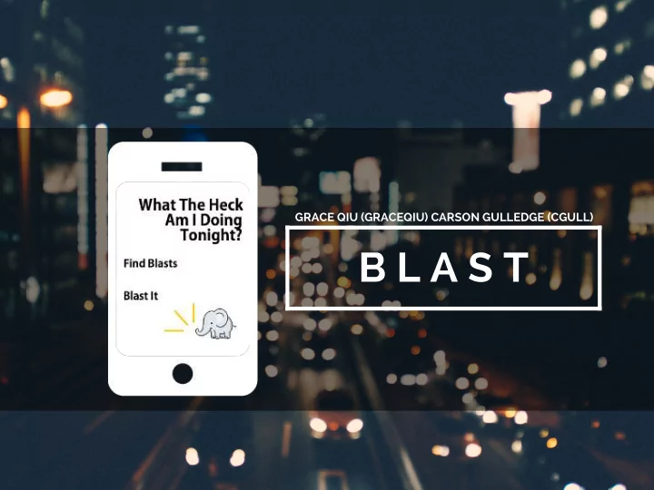 b l a s t b l a s t a spontaneous event finder mysql