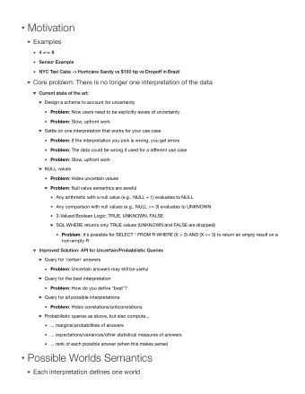 Motivation  Examples  4 &lt;-&gt; 9  Sensor Example  NYC Taxi Cabs -&gt; Hurricane Sandy vs $100