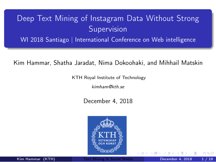 deep text mining of instagram data without strong