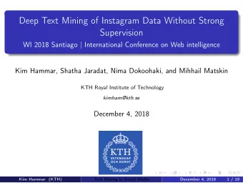 Deep Text Mining of Instagram Data Without Strong  Supervision  WI 2018 Santiago | International