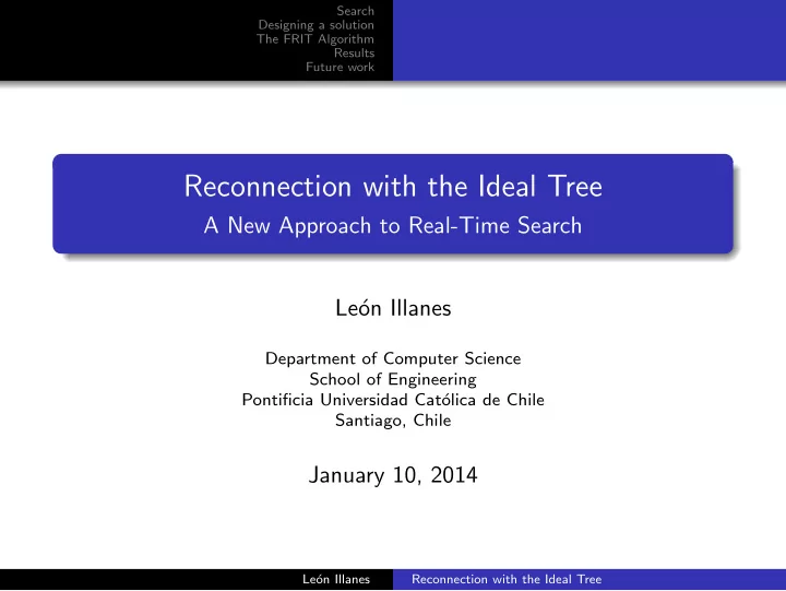 reconnection with the ideal tree