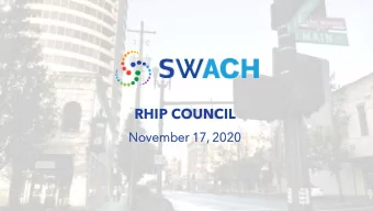 RHIP COUNCIL  No  November 17,  17, 2020  2020  Meeting Objectives  Det  eter  ermine n  e next