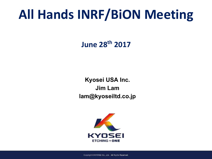 all hands inrf bion meeting