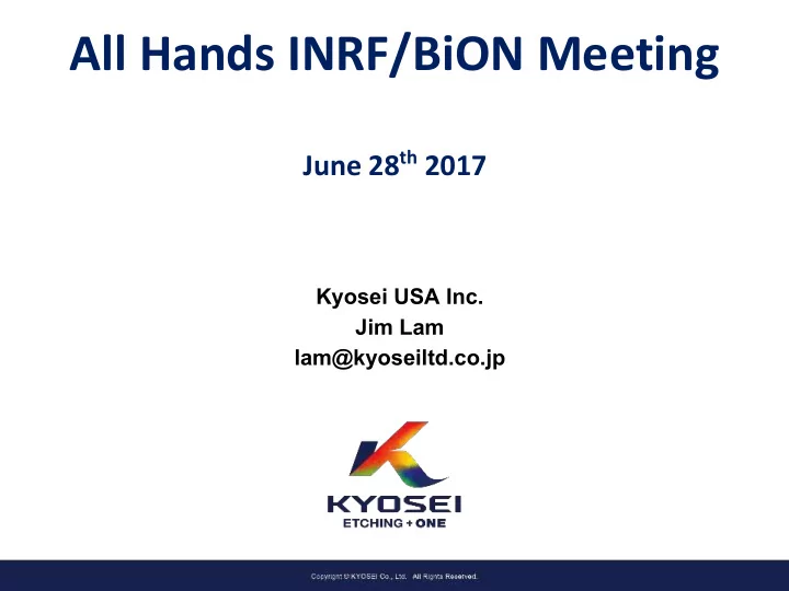 all hands inrf bion meeting