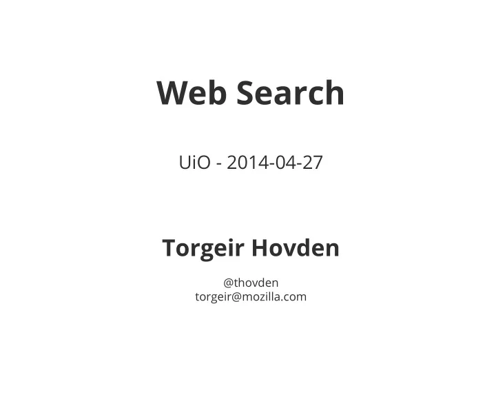 web search