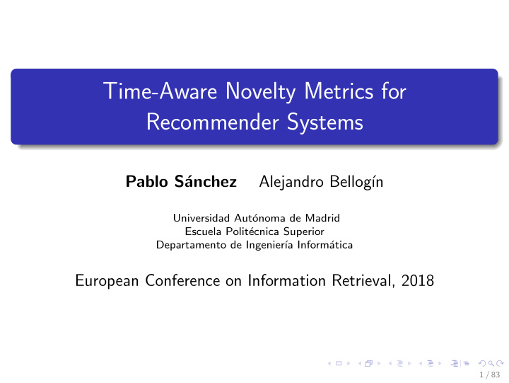 time aware novelty metrics for recommender systems