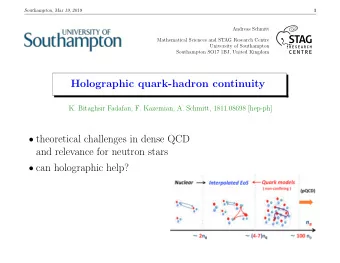 Holographic quark-hadron continuity  K. Bitaghsir Fadafan, F. Kazemian, A. Schmitt, 1811.08698