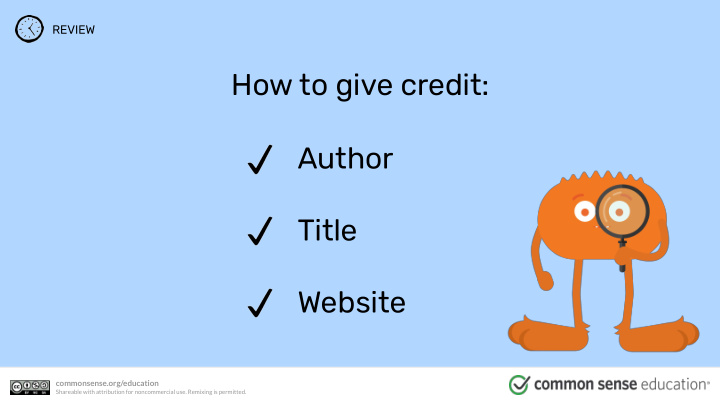 how to give credit author title website