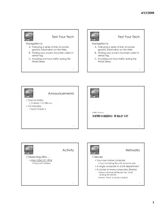 4/13/2008  Test Your Tech  Test Your Tech  FIT100  FIT100  FIT100  FIT100  FIT100  FIT100