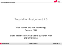 tutorial for assignment 2 0