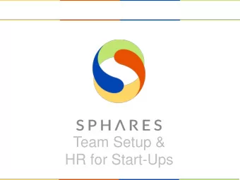 HR for Start-Ups  Content  2  Team - Setup  Team Basics  360Method  HR for Start-Ups