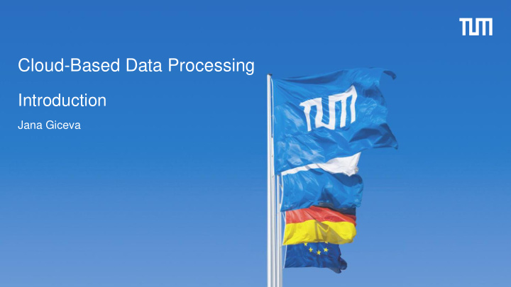cloud based data processing