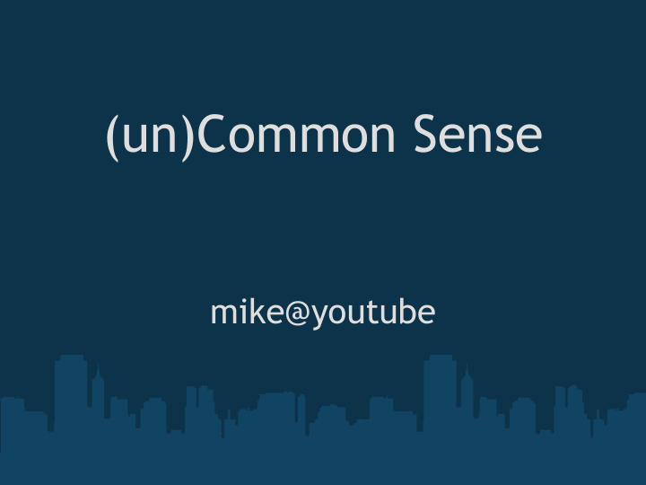 un common sense