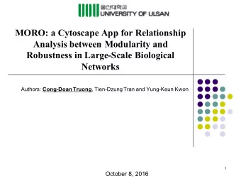 MORO: a Cytoscape App for Relationship  Analysis between Modularity and  Robustness in Large-Scale