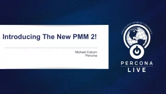 Introducing The New PMM 2!  Michael Coburn  Percona  Michael Coburn   Product Manager for PMM