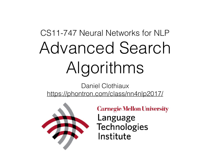 advanced search algorithms