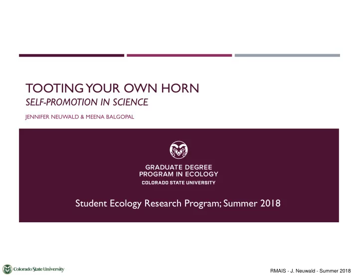 tooting your own horn