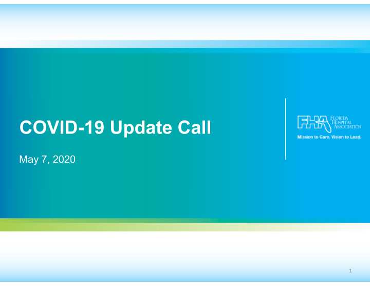 covid 19 update call