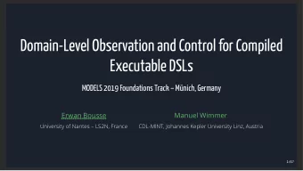 Domain-Level Observation and Control for Compiled  Executable DSLs  MODELS 2019 Foundations Track