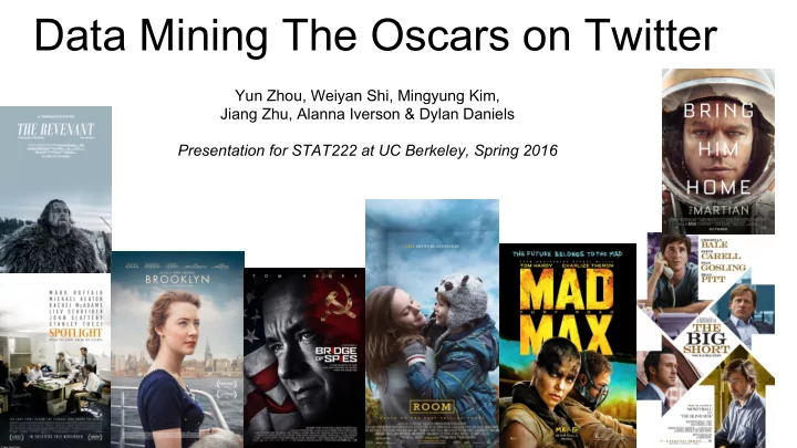 data mining the oscars on twitter