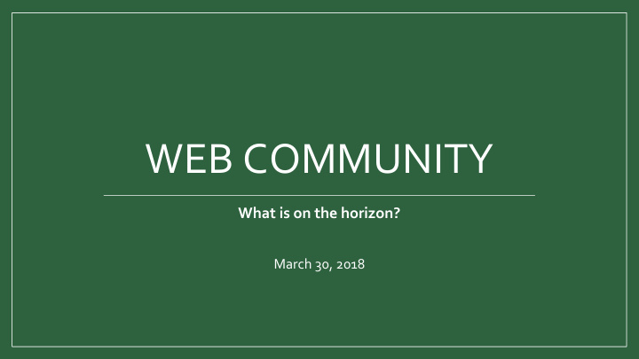 web community