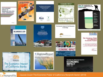 Causes Count : The Economic Power of California's Nonprofit Sector (2019) Causes Count : The