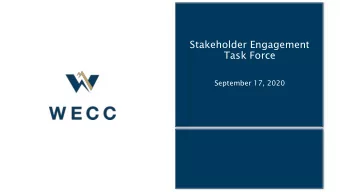 Stakeholder Engagement  Task Force  September 17, 2020  Antitrust Policy  All WECC meetings are