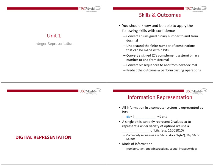 skills outcomes