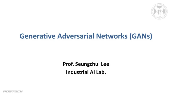 generative adversarial networks gans