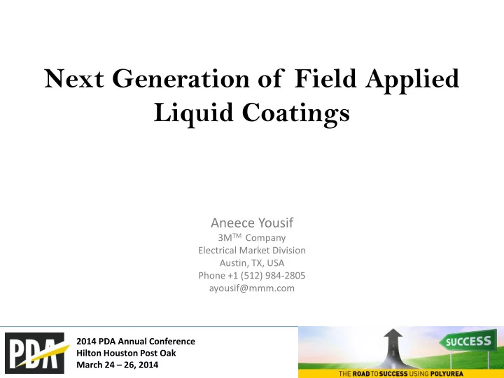 next generation of field applied
