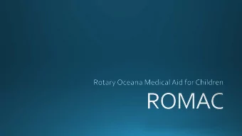 Mission Statement  A Program run by the Rotary Clubs of  Australia and New Zealand  One of