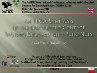 Arkadiusz Bukowiec  Faculty of Electrical Engineering,  Computer Science and Telecommunications