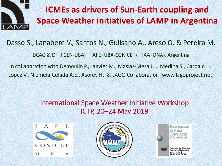 icmes as drivers of sun earth coupling and space weather