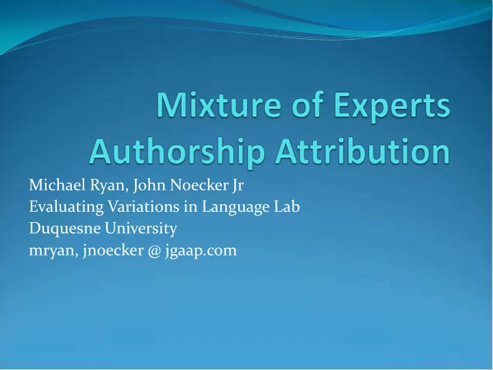 michael ryan john noecker jr evaluating variations in