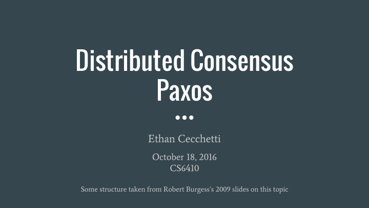 distributed consensus paxos