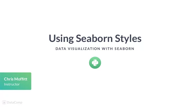 using seaborn styles