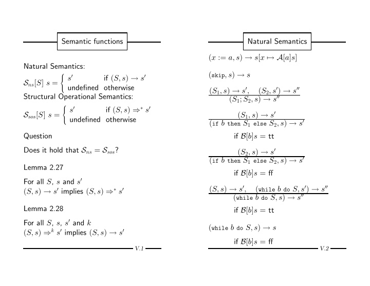 semantic functions natural semantics x a s s x a a s