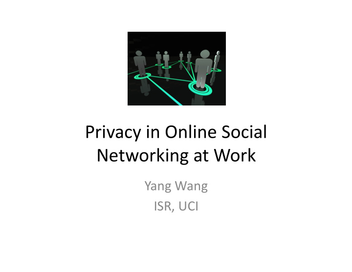privacy in online social networking at work