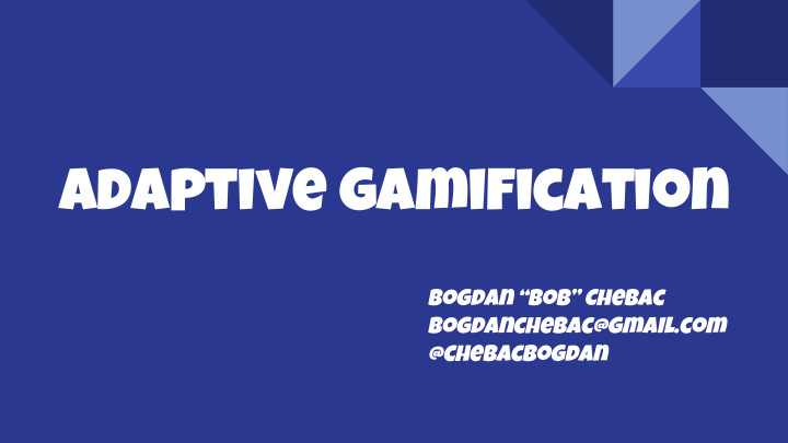 adaptive gamification