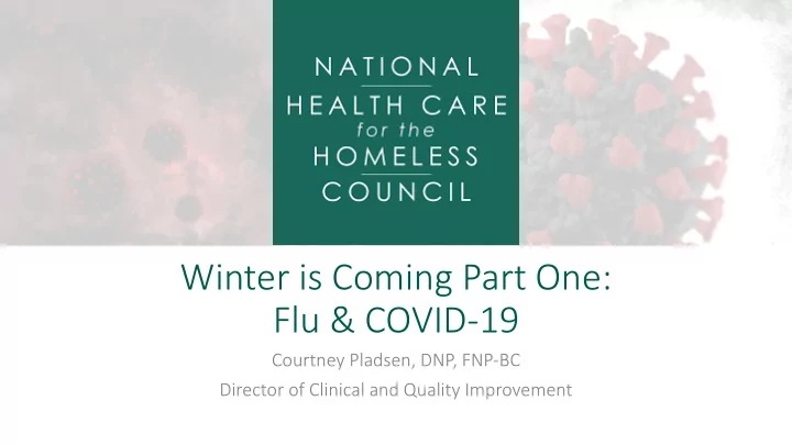 winter is coming part one flu covid 19