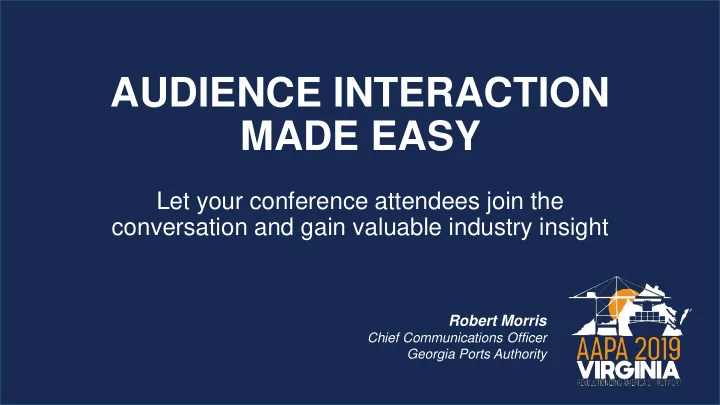 audience interaction