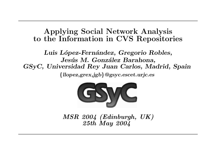 applying social network analysis to the information in