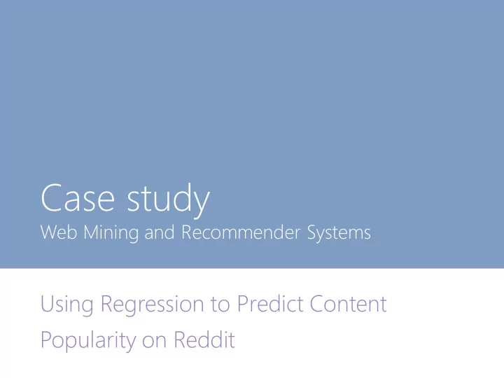case study